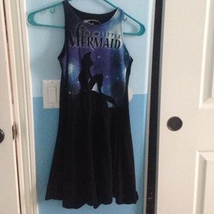 black and Galaxy like Little Mermaid dress