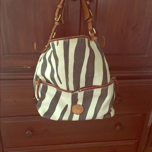 Dooney & Bourke Zebra Print Canvas Bag - Picture 1 of 3