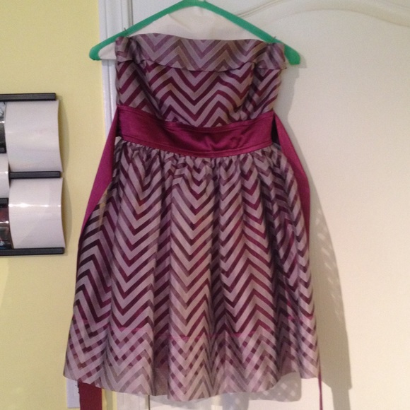 Short chevron homecoming/prom dress