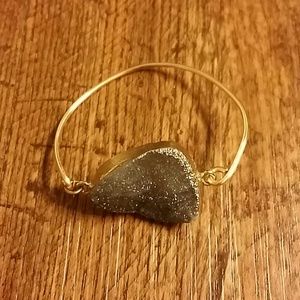 Grey druzy bracelet