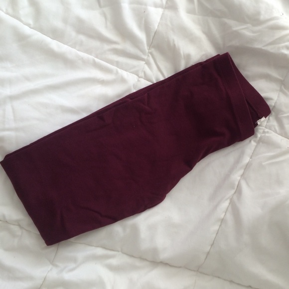 burgundy leggings
