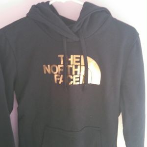 NORTHFACE HOODIE WITH GOLD LETTERING