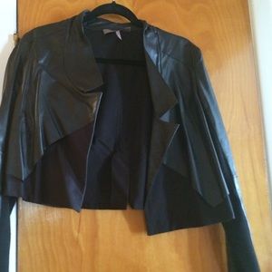 Halston Heritage Combo Leather Jacket