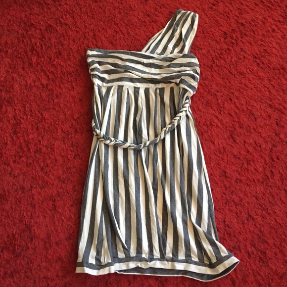 *SALE - Striped One Shoulder Bubble Dress
