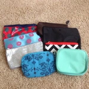 Assortment of makeup bags