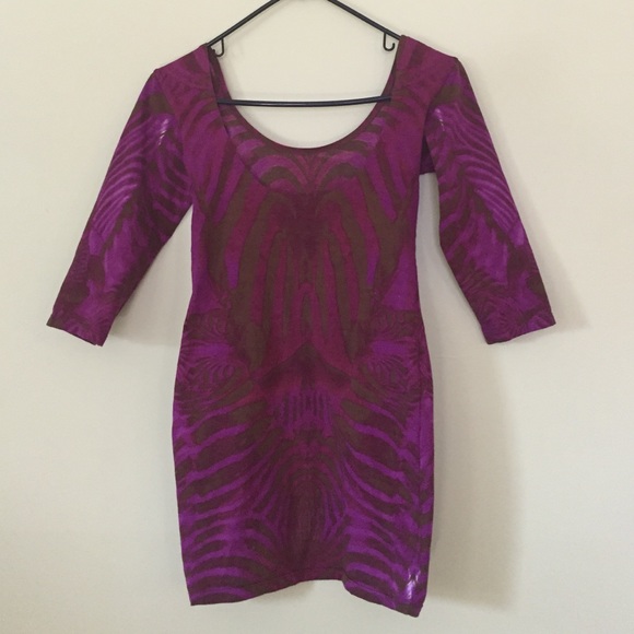 Nastygal ASOS Motel Rocks BodyCon Zebra Mini Dress - Picture 2 of 3