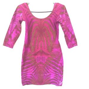 Nastygal ASOS Motel Rocks BodyCon Zebra Mini Dress