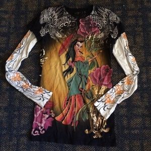 Christian Audigier long sleeve tee