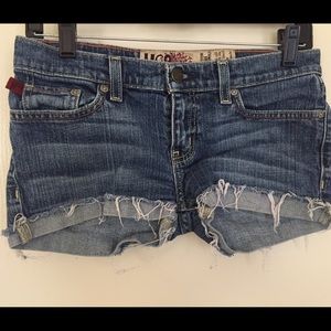 Hollister medium wash denim shorts