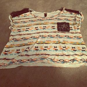 Aztec top with pocket