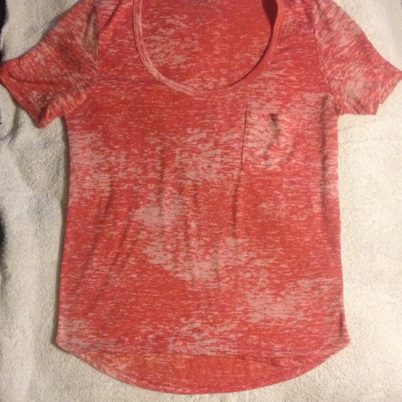 Grunge high low short sleeve top