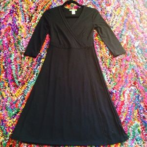 Sigrid Olsen black xs faux wrap dress.