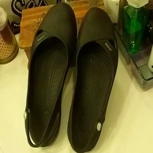Croc ballet flat slip ons