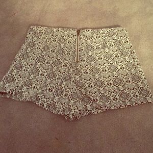 High waisted print shorts