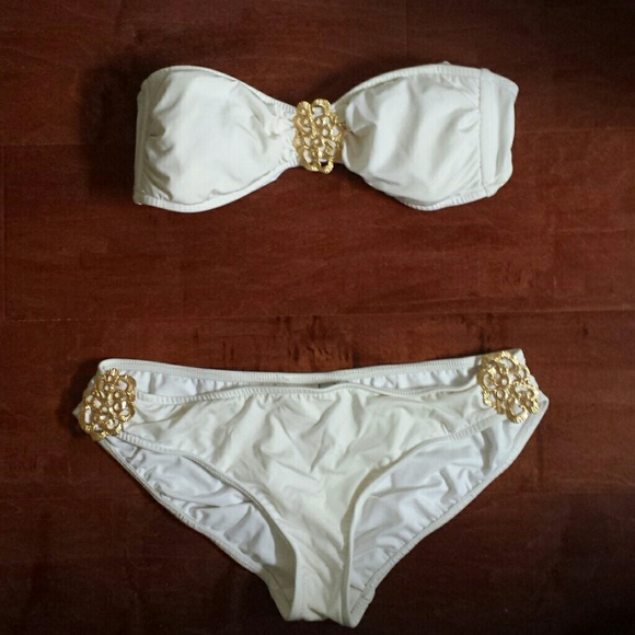 White and gold Trina Turk Bikini Set