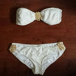 White and gold Trina Turk Bikini Set
