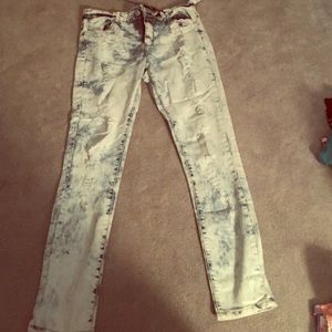 Faded wash jeans