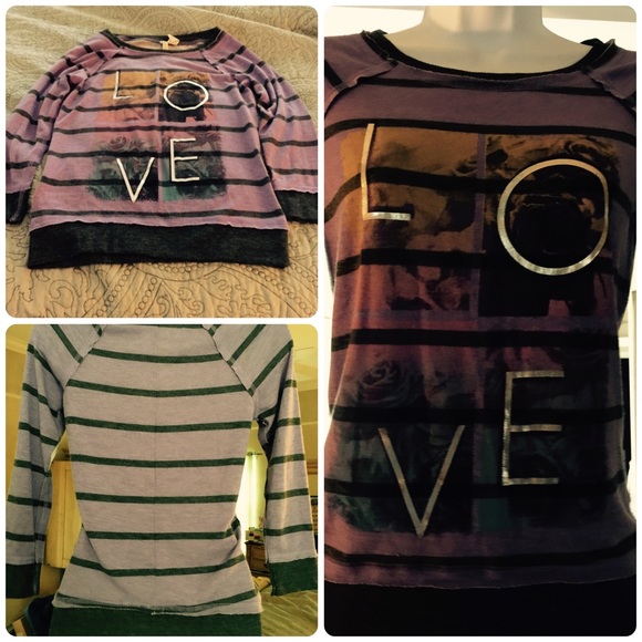 Purple and Black LOVE shirt