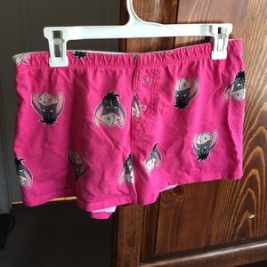 Pink Eeyore PJ shorts