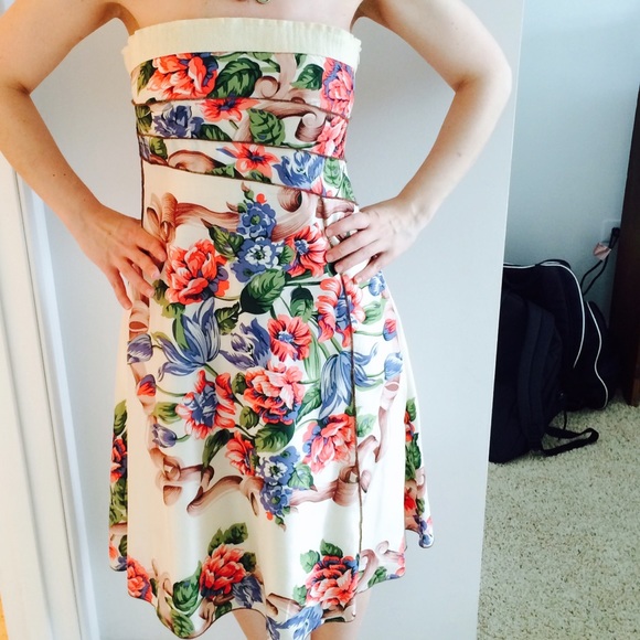 100% silk, Ruth by Anthropologie floral dress!