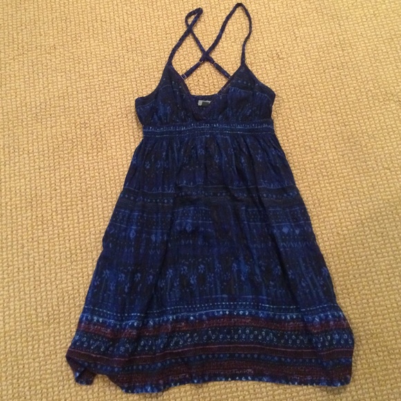 Blue Pattern Summer Dress - Picture 1 of 2
