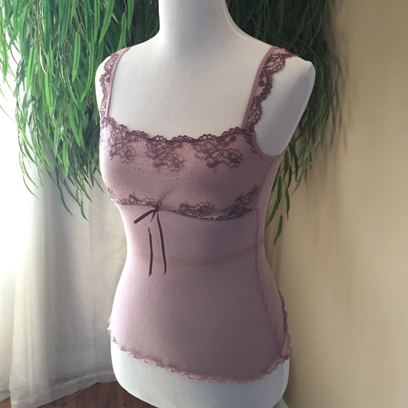 Sheer lace camisole