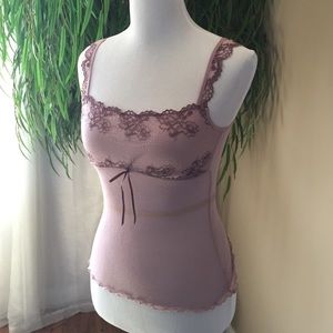 Sheer lace camisole