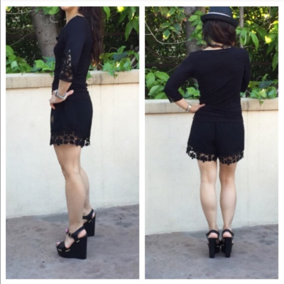 Crochet trim shorts - Picture 3 of 3