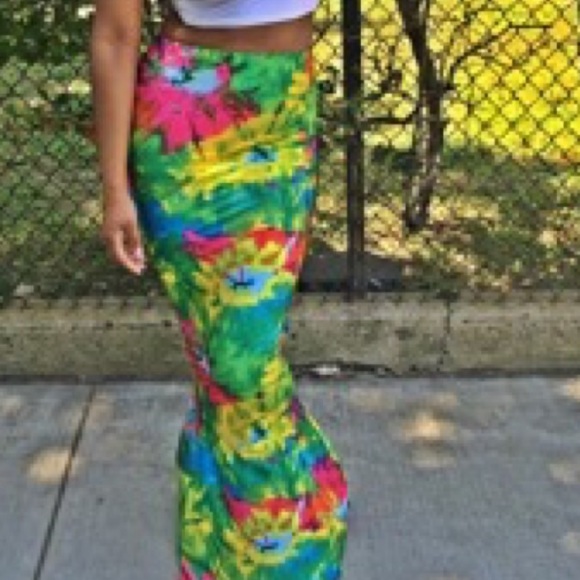 Custom made mermaid maxi skirts in sizes XS-3x
