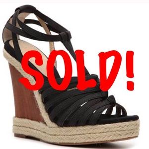 ❗️SOLD❗️- Black wedge sandal