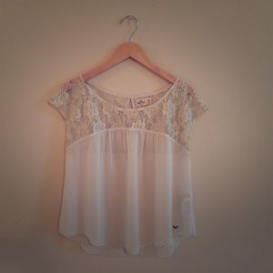 Chiffon & lace top