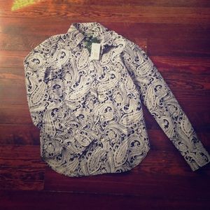 New with tags Ralph Lauren paisley shirt small