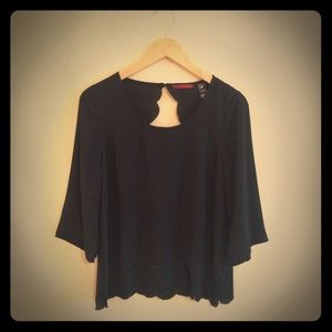 3/4 sleeve top with bead detailing