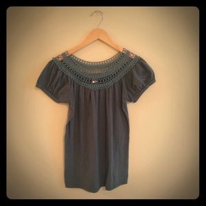 Dark grey tunic top