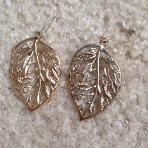 Gold leaf earrings