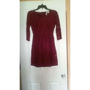 Maroon lace dress