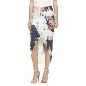 Hi-Lo Tulip Maxi Skirt Painterly
