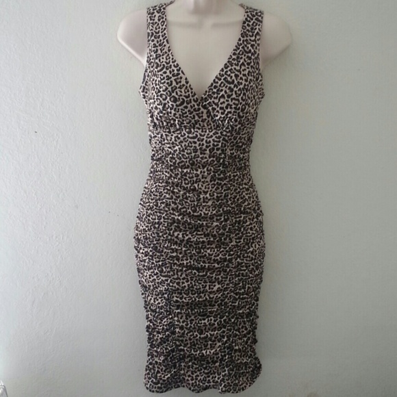 Animal Print Cut-Out Back Dress
