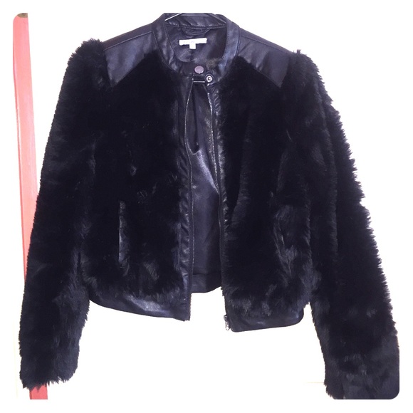 Black fur jacket