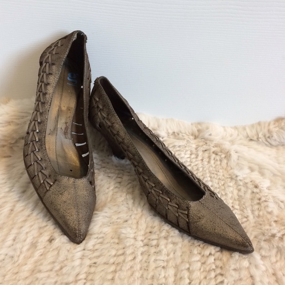 Cole Haan G series Metallic woven leather pump 10