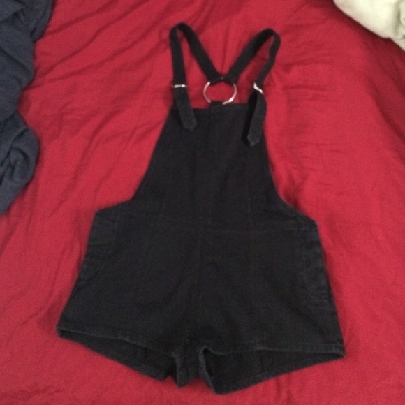 PacSun all black overalls.