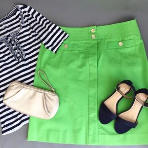 Talbots A-Line Green Skirt