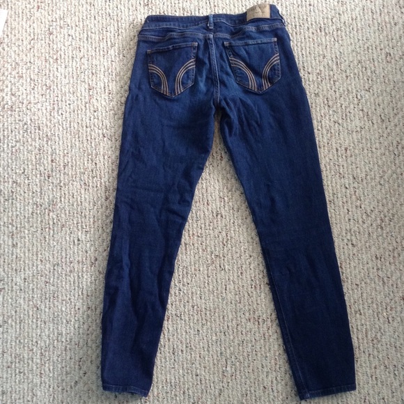 Dark Wash Hollister Super Skinny Jeans - Picture 2 of 3