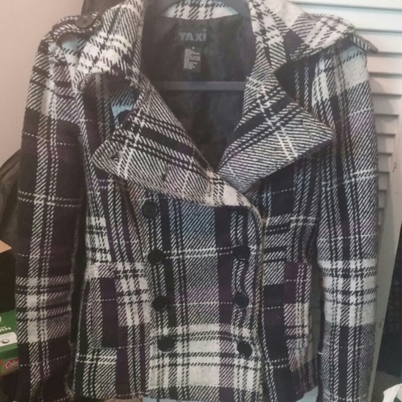 🔥 Purple plaid coat