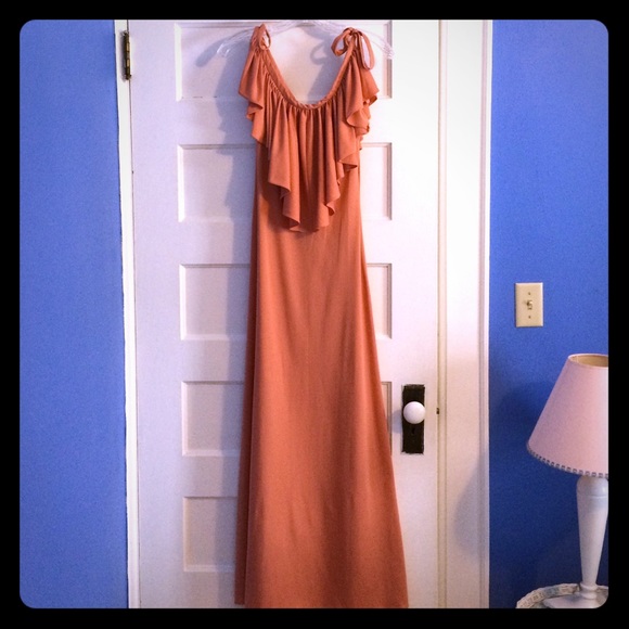 70s Vintage Floor-length Party Dress