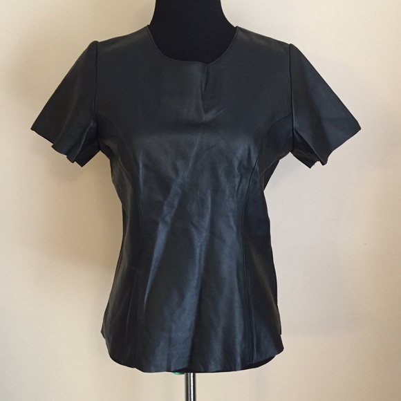 ❌SOLD❌Calvin Klein Leather Top - Picture 2 of 3