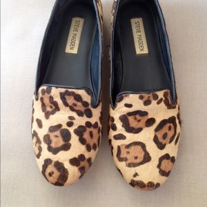 Steve Madden animal  print loafers size 8