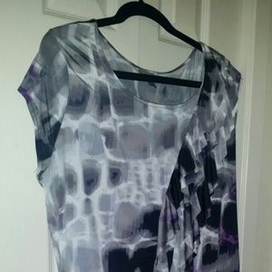Multicolored ruffled shirt