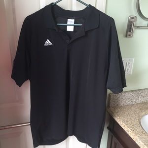 Men's Large Black Adidas Polo. Dry Weave