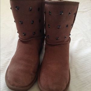 Tan Studded Boots